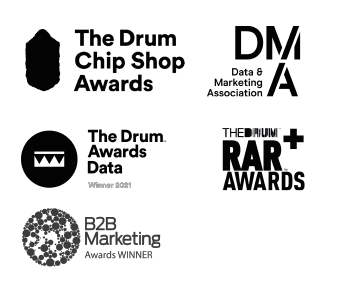 A selection of our awards including B2B Marketing Awards Winner, DMA Award and more!