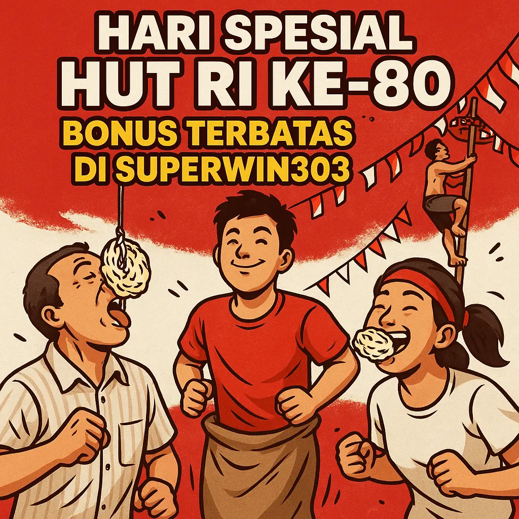 SUPERWIN303 - Promo Merdeka HUT RI 80 Bonus & Winrate Tinggi Spesial Hari Ini! SUPERWIN303 - Promo Merdeka HUT RI 80 Bonus & Winrate Tinggi Spesial Hari Ini!